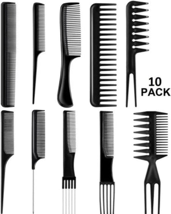 10 Pcs Multipurpose Salon Hair Styling Hairdressing Hairdresser Barber Combs