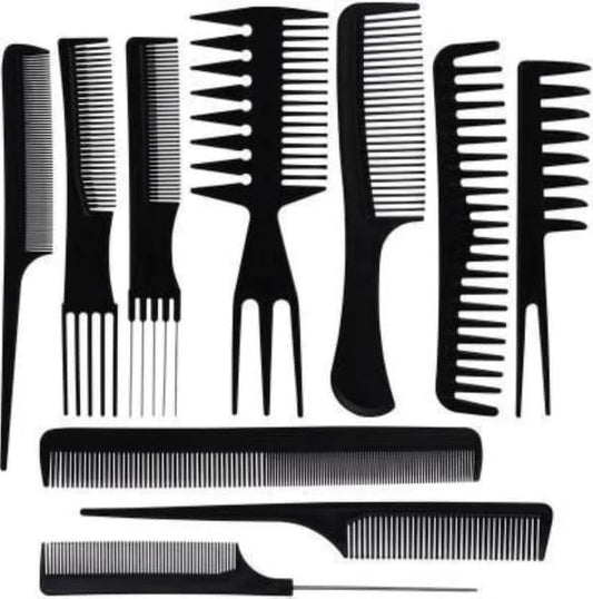 10 Pcs Multipurpose Salon Hair Styling Hairdressing Hairdresser Barber Combs