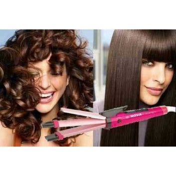 2 in 1 Hair Straightener And Curling Rod For Effortless Styling